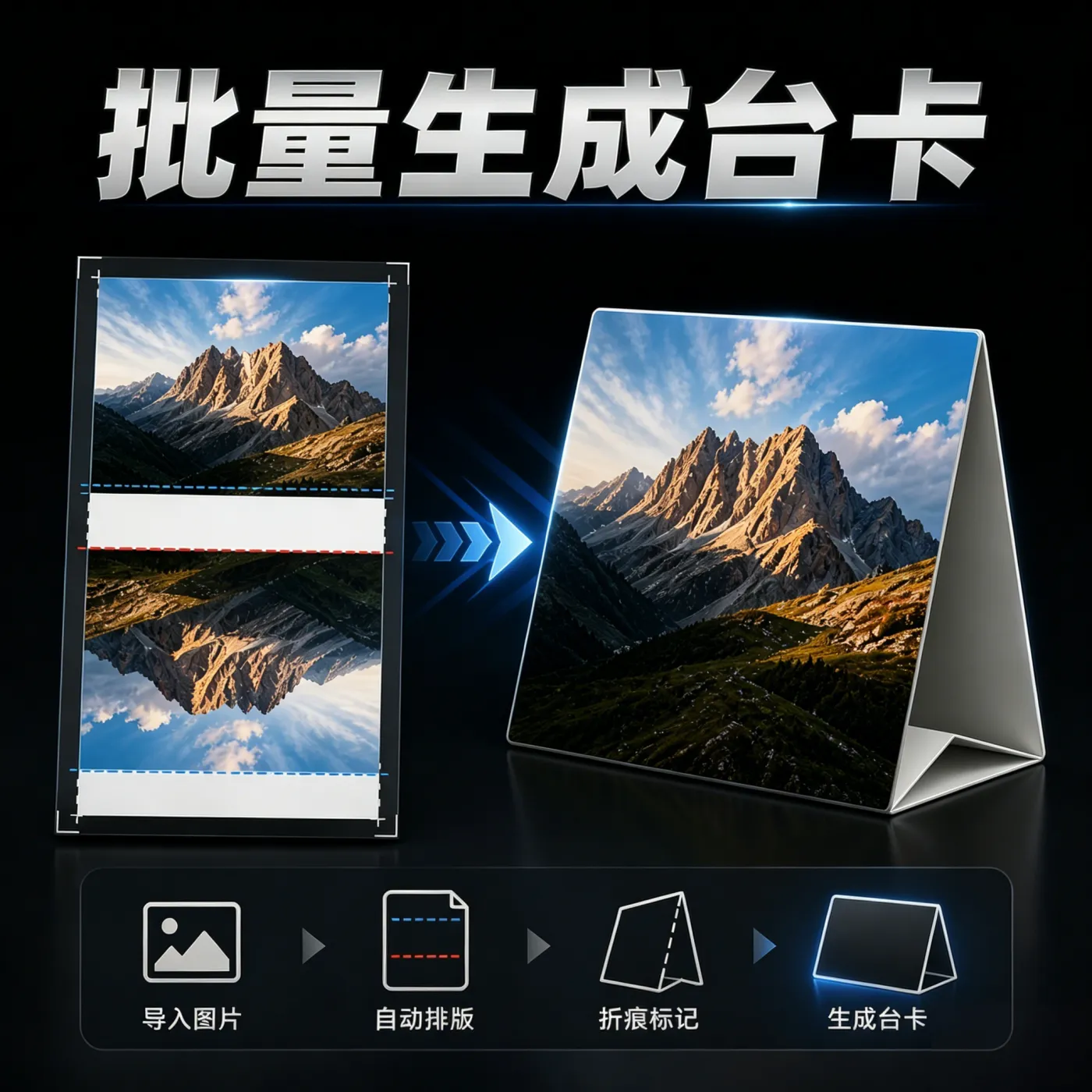 批量生成三角台卡